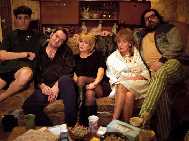 <p>Sue Johnston, in her dressing gown on the set of <em>The Royle Family</em>, has only recently been able to bring herself to watch the show after being left devastated by the deaths of four of her co-stars on the sitcom </p>