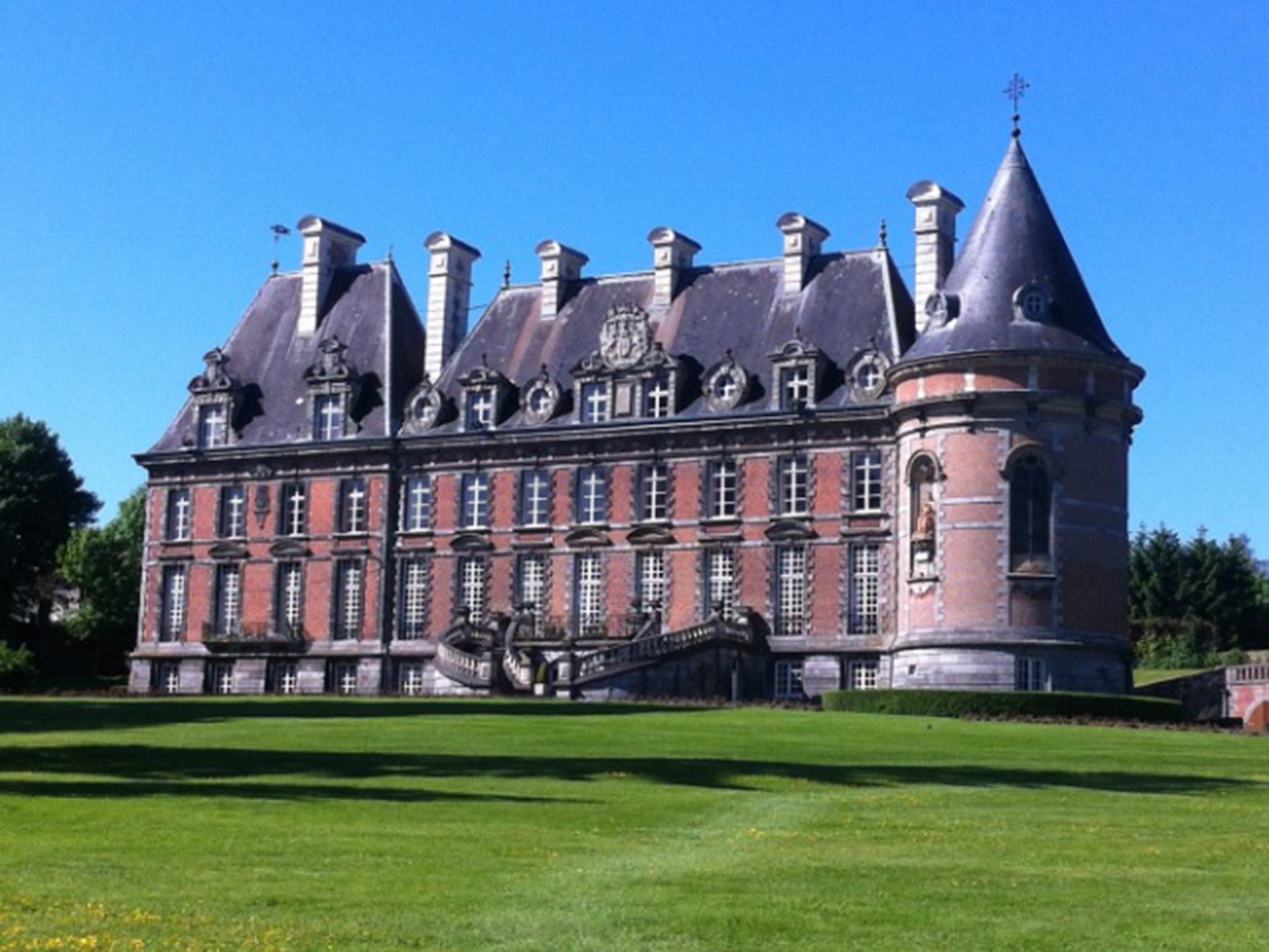 Chateau owner Frédéric de Merode gave permission for the building to be bombed