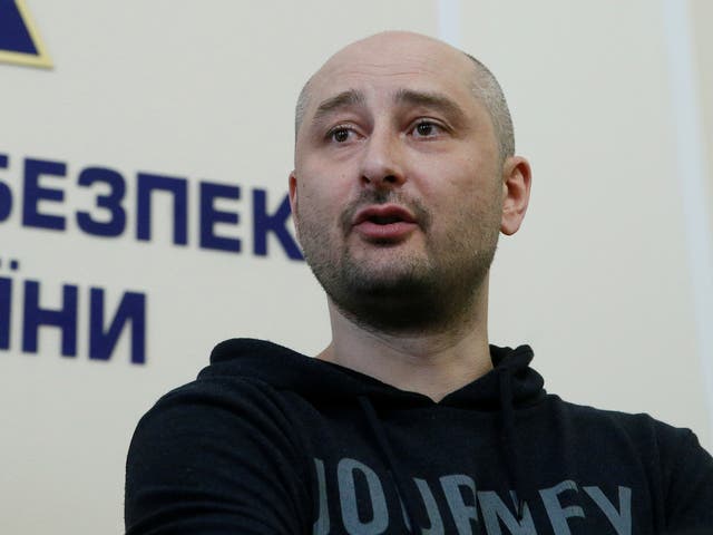 Babchenko, the dissident Russian journalist who has been critical of the Kremlin’s policies, made a dramatic appearance at a press conference in Kiev yesterday