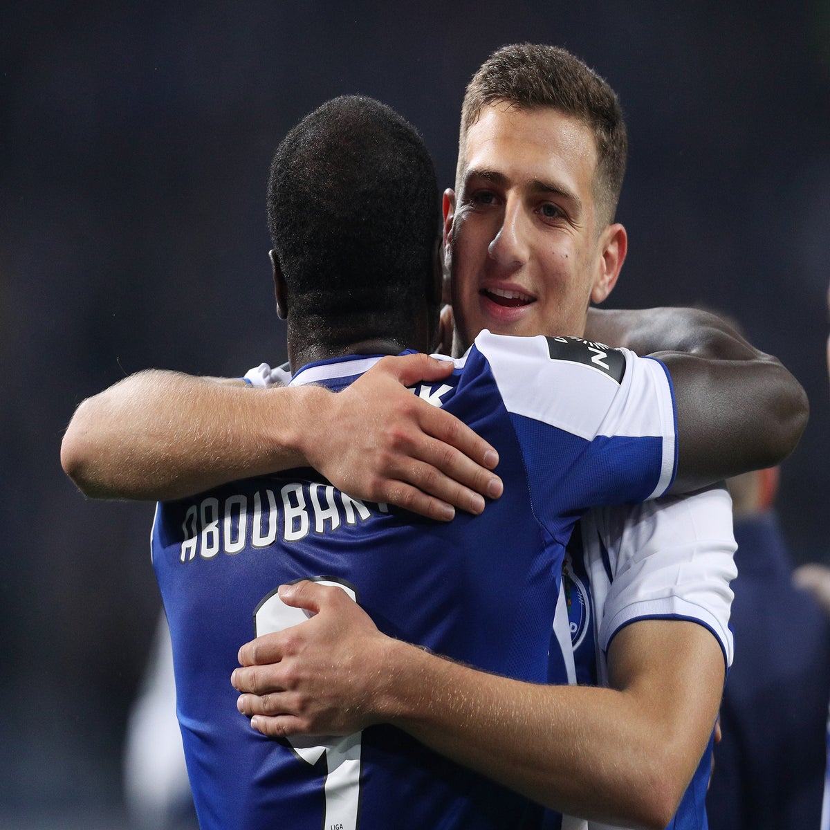 FC Porto defender Diogo Dalot celebrates their victory with