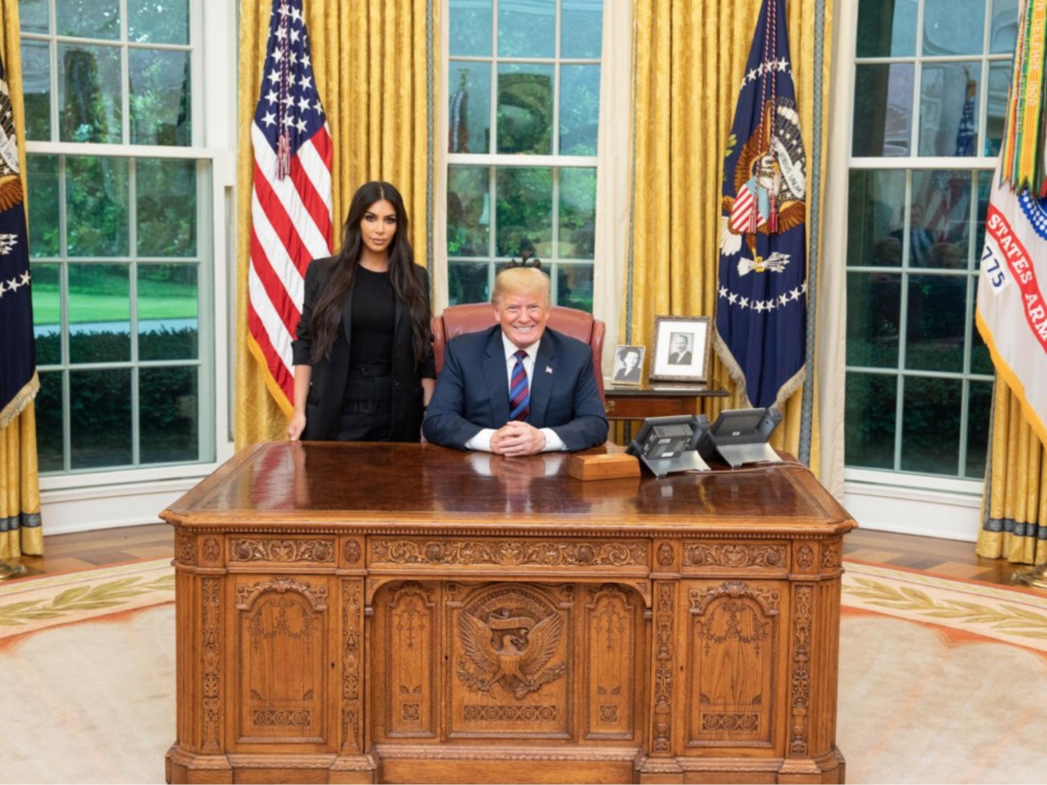 Kardashian West visited Mr Trump to campaign for the pardon of Alice Marie Johnson
