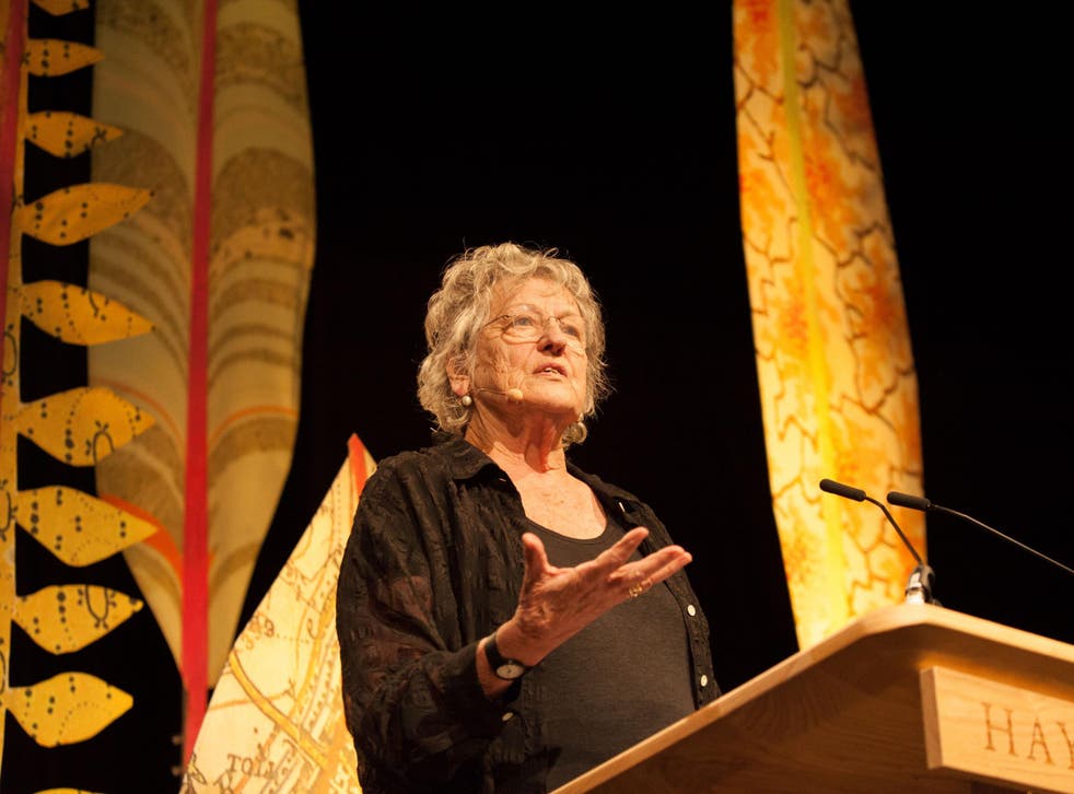 Germaine Greer speaks at Hay literary festival