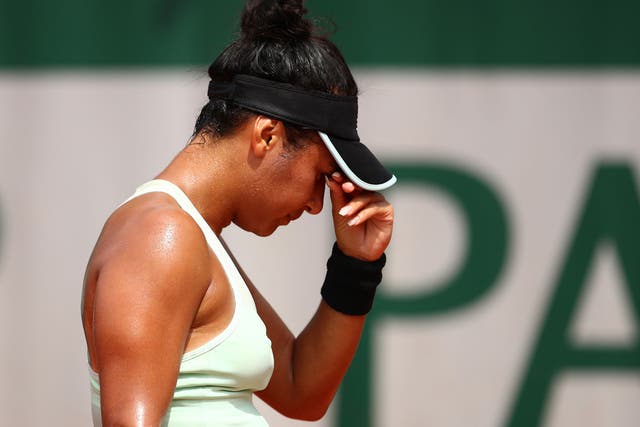 Heather Watson fell away in the final two games of the match