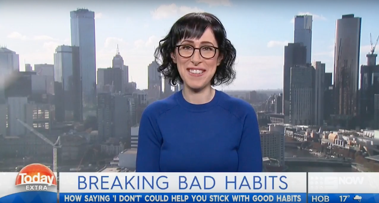 Amantha Imber has revealed her top tips for breaking bad habits for good (Today/9 News)