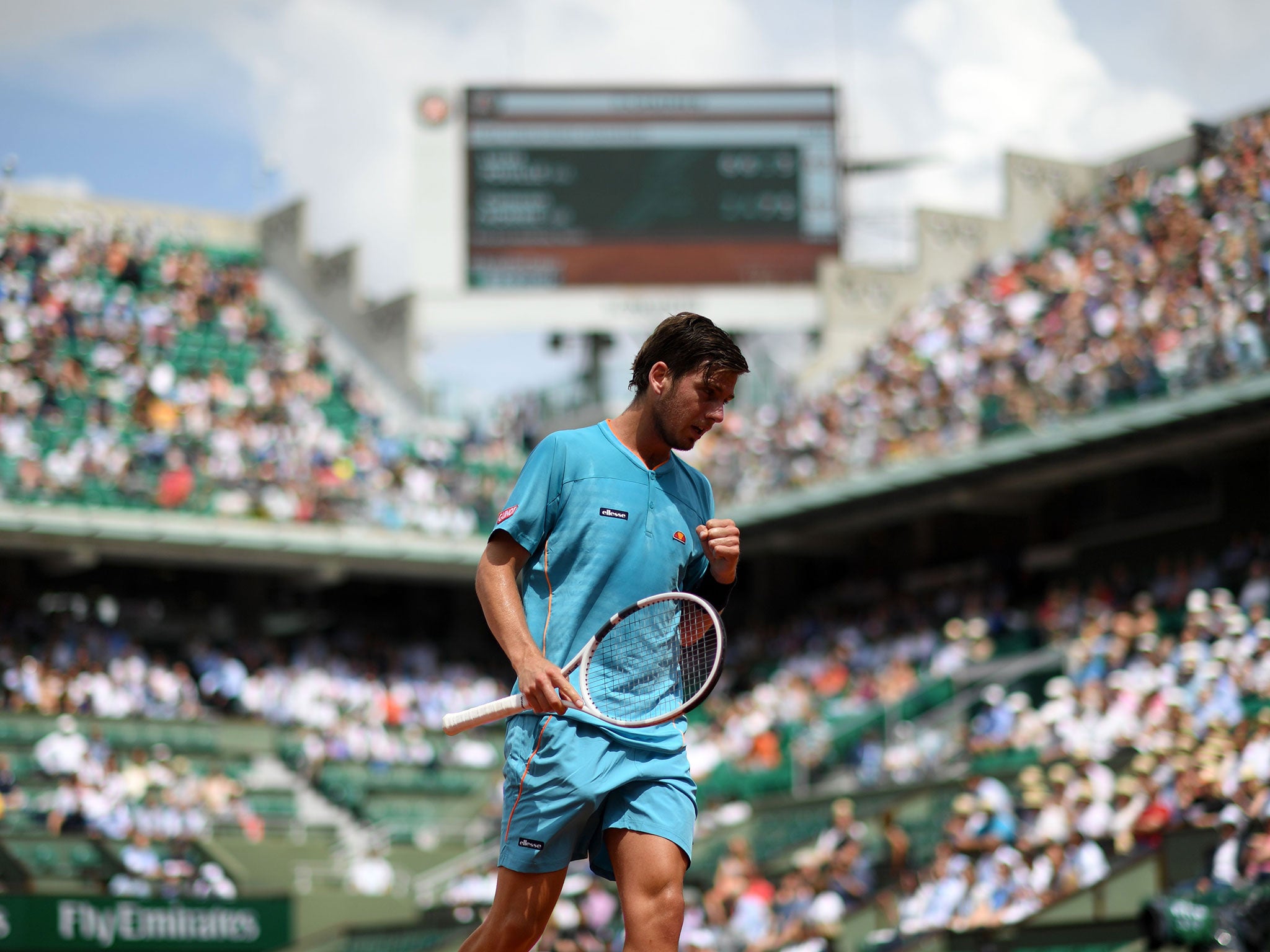 The Briton pushed Pouille all the way on centre court