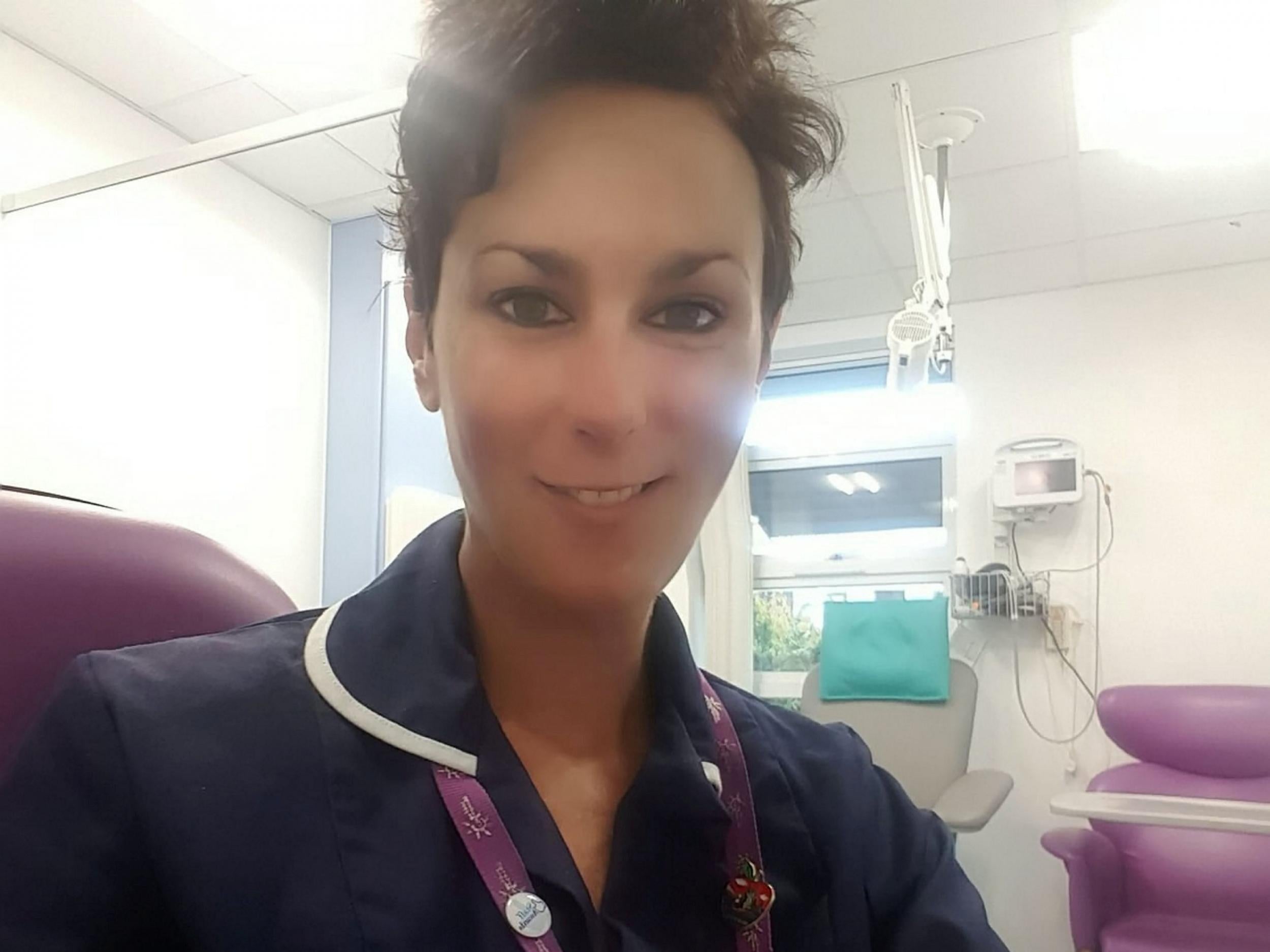 Laura Harris, who qualified as an oncology nurse 12 years ago, said she was feeling better after the treatment