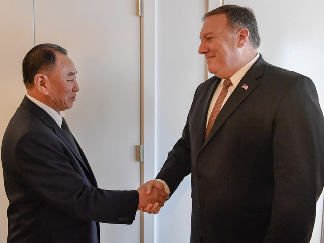 US secretary of state Mike Pompeo meets with North Korean official Kim Yong Chol