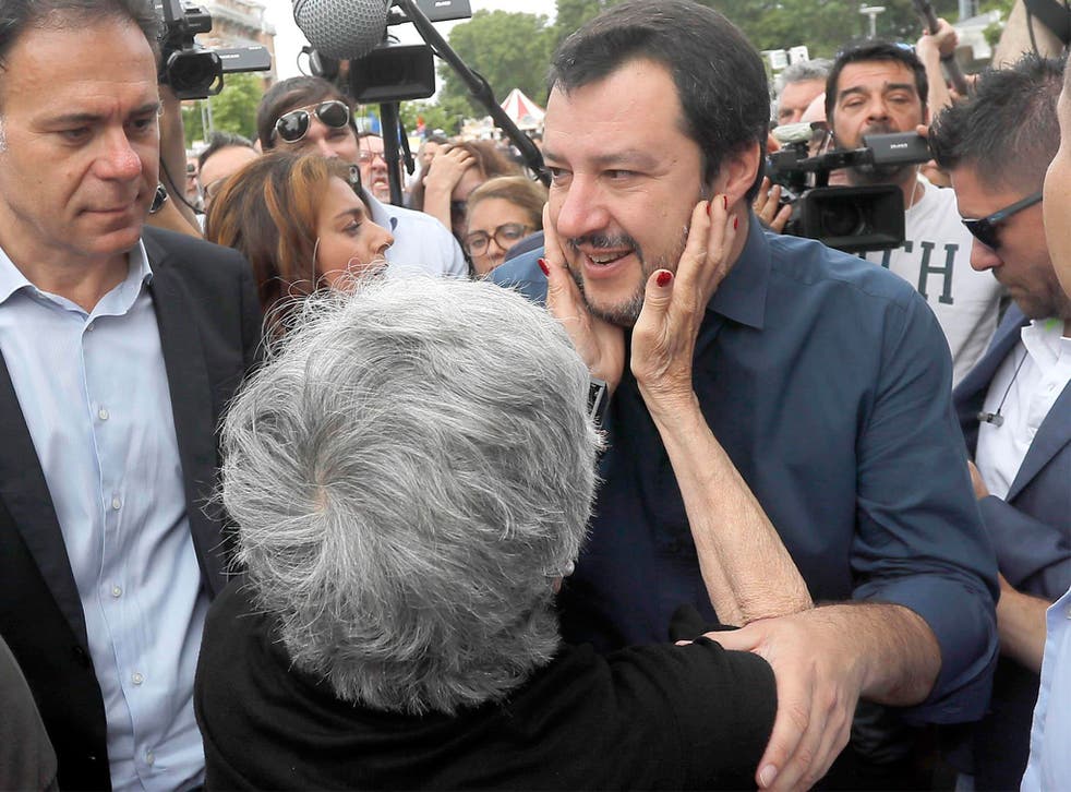 Matteo Salvini, leader of the anti-migrant League, said his party had agreed a coalition deal with the Five Star Movement