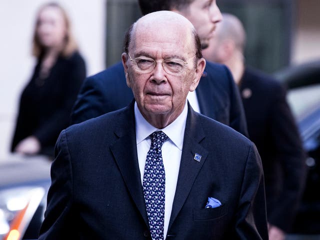 US secretary of commerce Wilbur Ross arrives at the French Economy Ministry for a meeting with French economy minister Bruno Le Maire