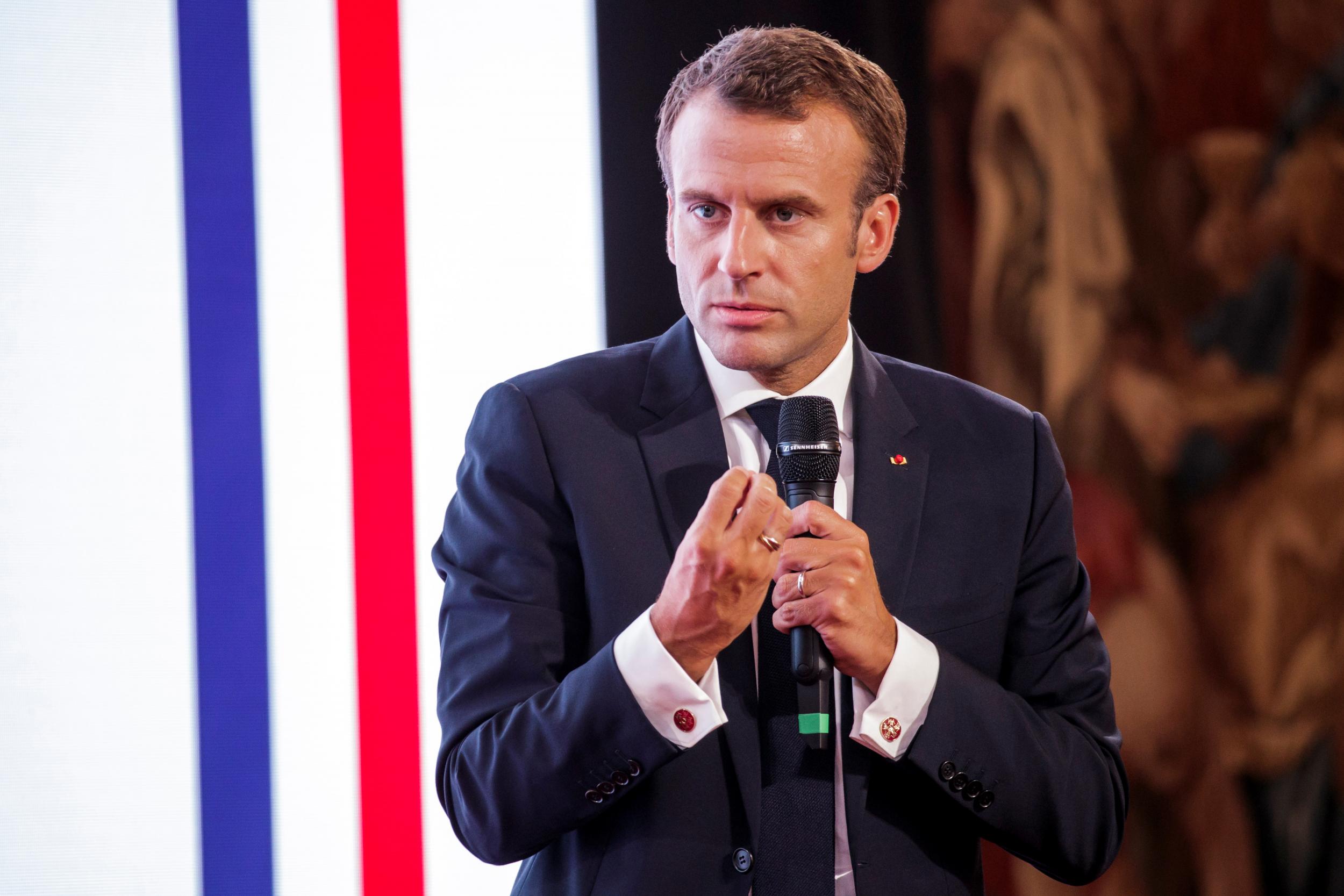 Emmanuel Macron, speaking at a conference today, warned that those who wages trade wars would see job losses