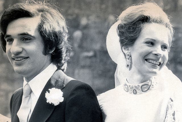 The oil tycoon with his first wife, Tennessean Frances Condon, in 1972