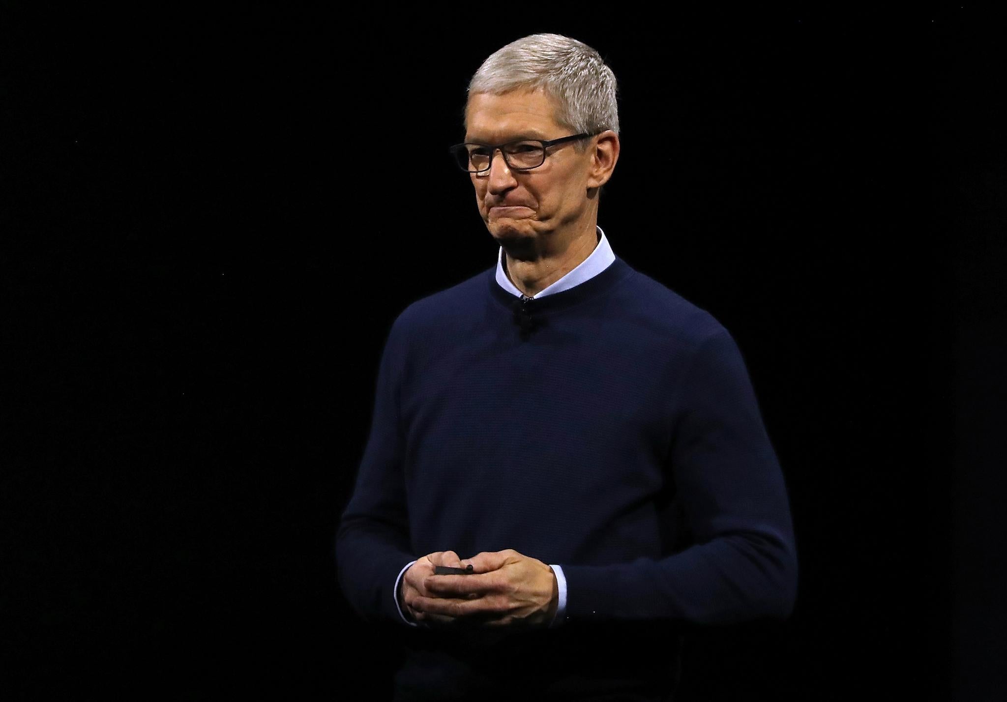 Apple CEO Tim Cook delivers the opening keynote address the 2017 Apple Worldwide Developer Conference (WWDC) at the San Jose Convention Center on June 5, 2017 in San Jose, California