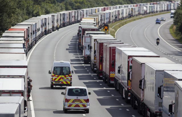 Lorries had to use the M20 as an overflow lorry park in 2015 during major cross-channel disruption