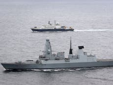 Royal Navy tailing Russian military ship through English Channel