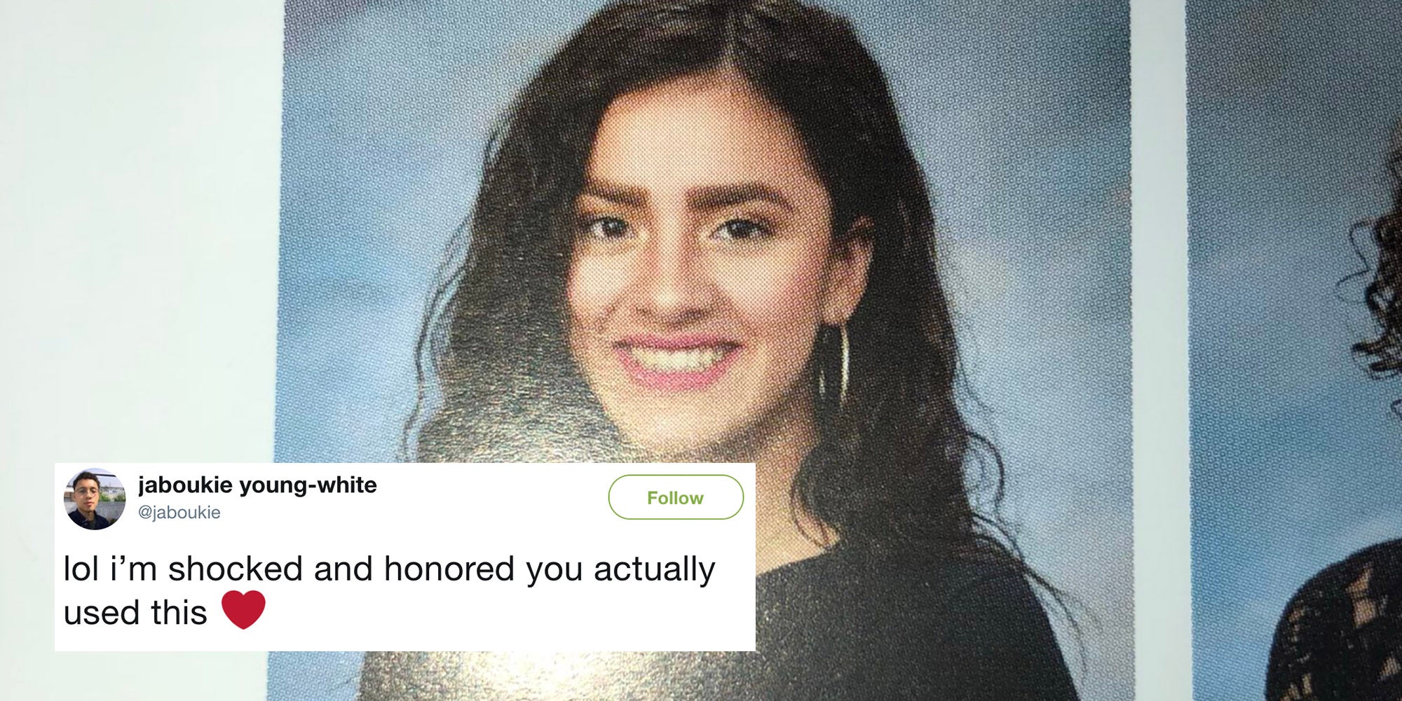 This teen asked a comedian for a good yearbook quote - and he didn't let her down ...