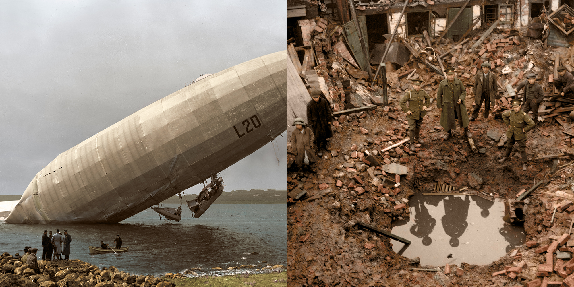 These colourised photos of Germany's First World War zeppelins will