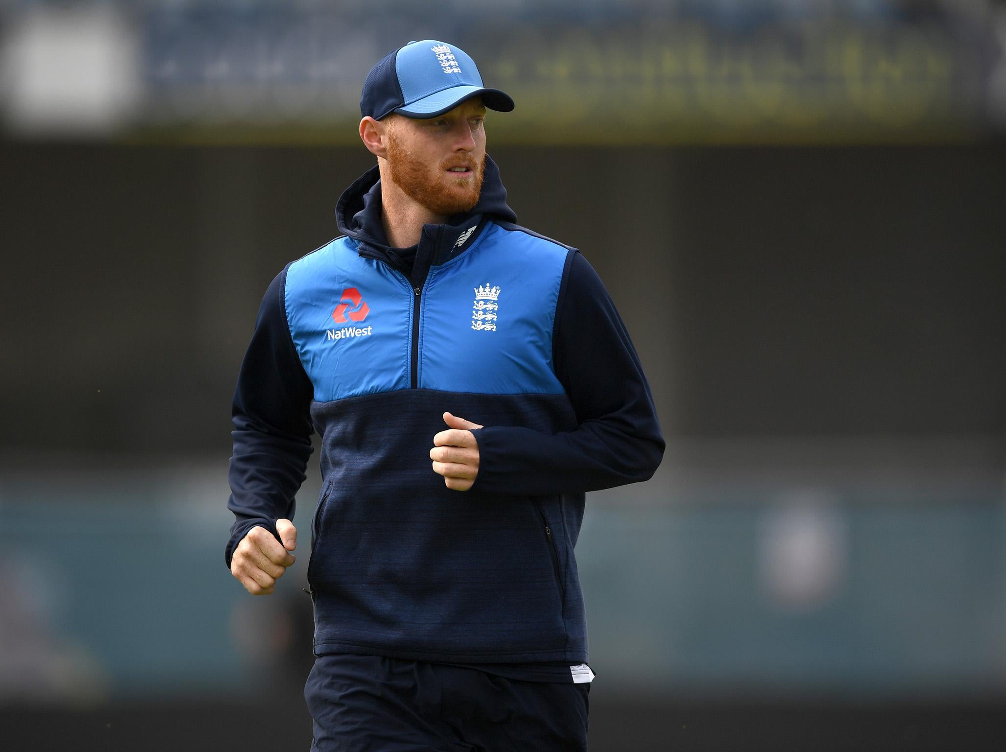 Ben Stokes suffered the injury while warming up