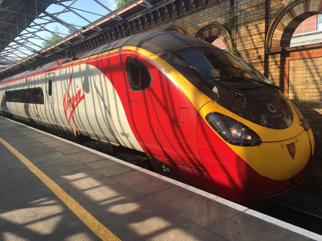 Change here? Virgin Trains arrival at Crewe station in Cheshire