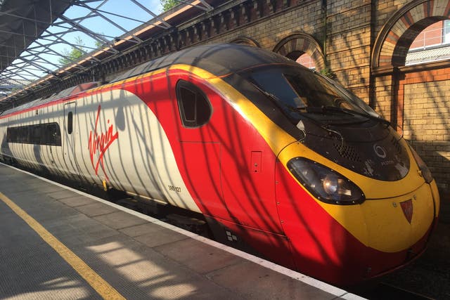 Change here? Virgin Trains arrival at Crewe station in Cheshire