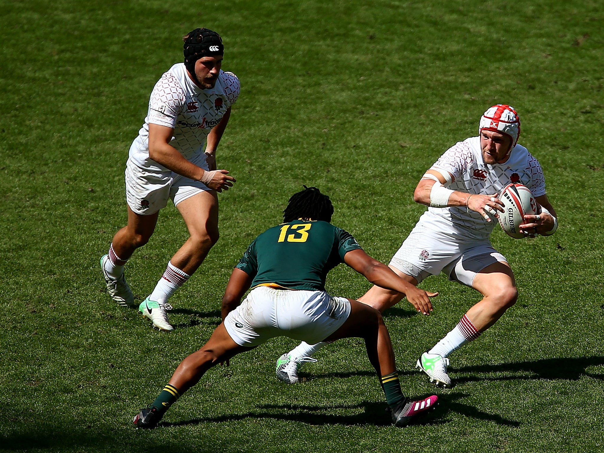 Phil Burgess' two tries against South Africa proved in vain for England