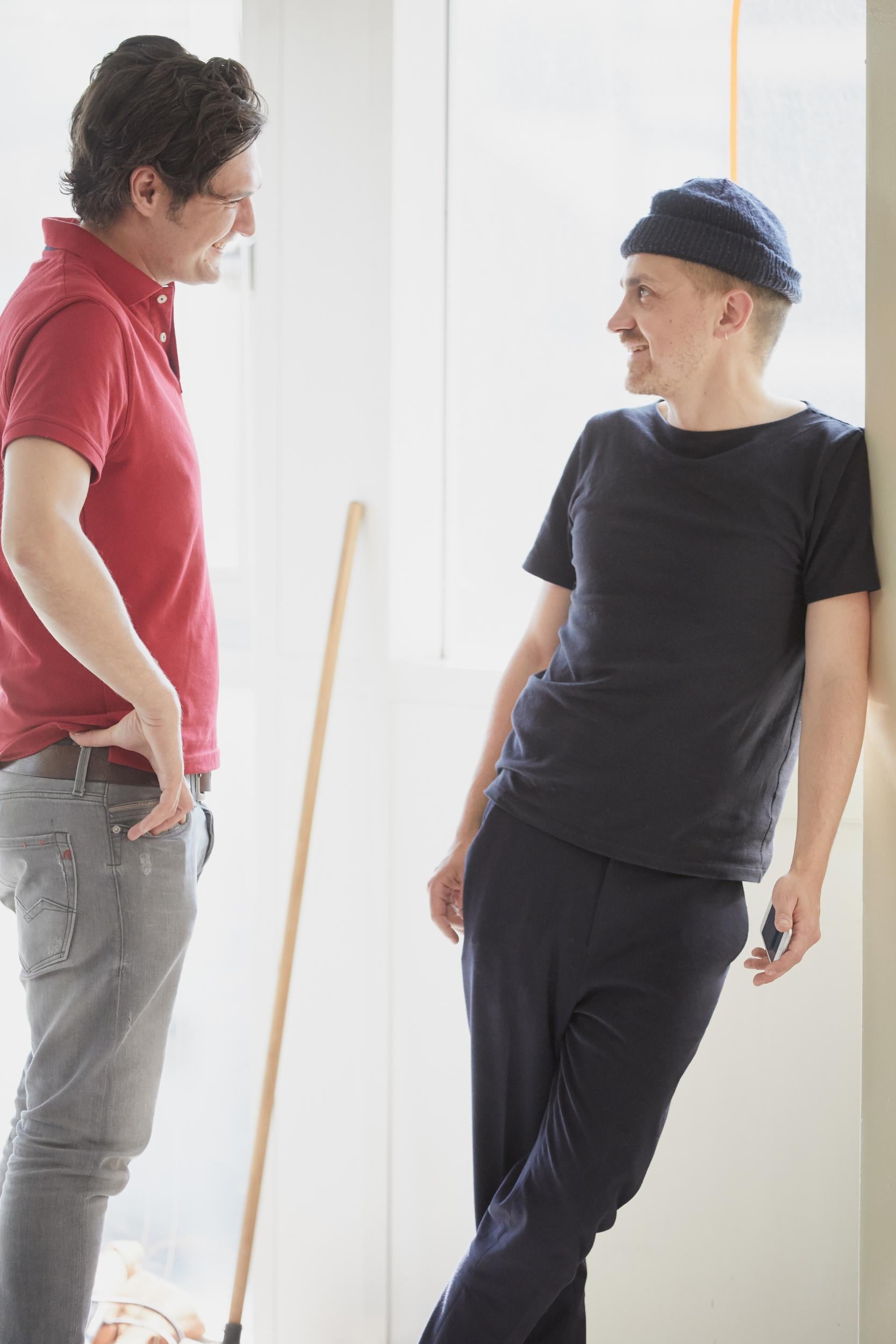 Javaad Alipoor and Joel Gillman in rehearsals