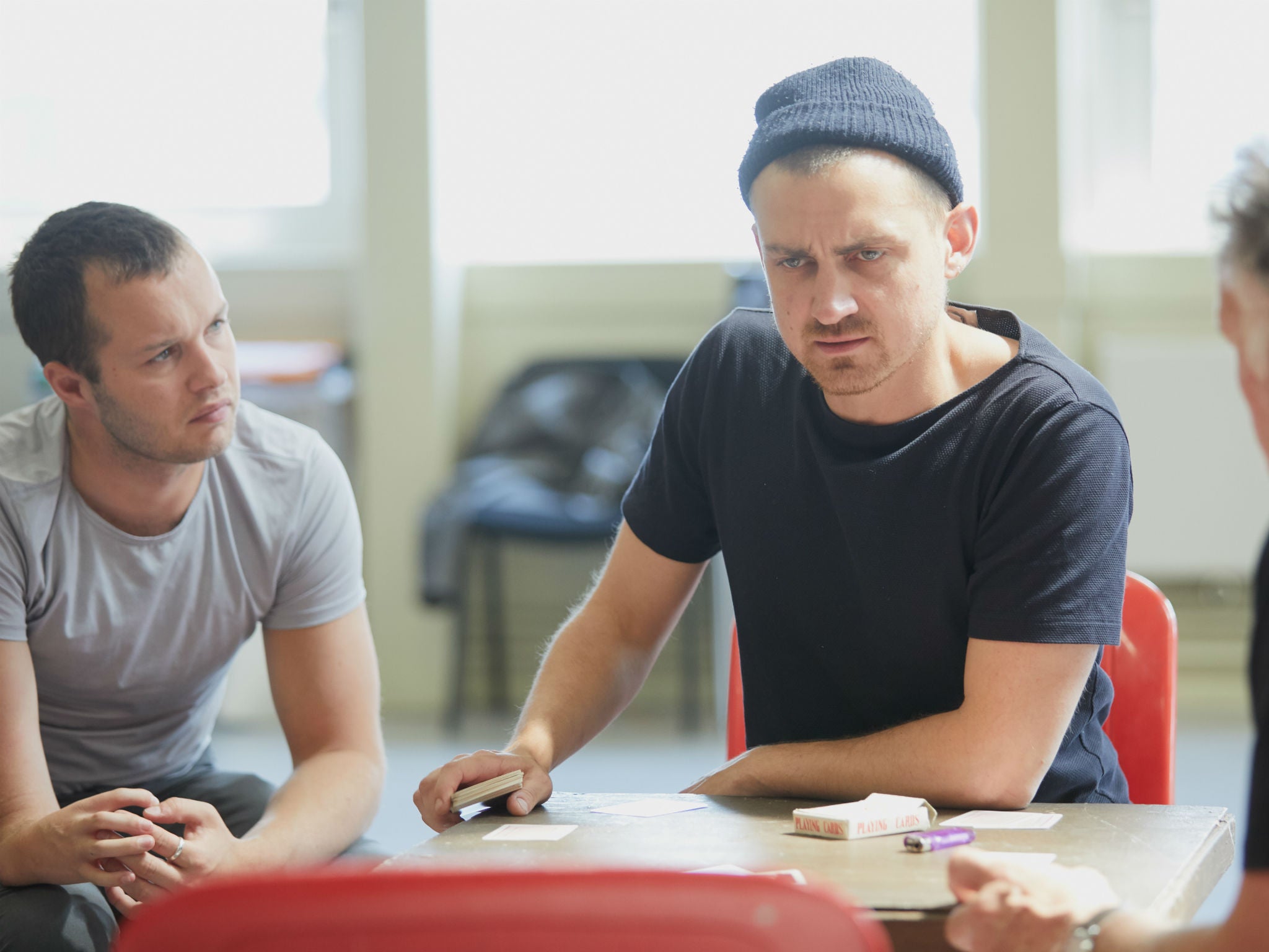 Arthur Hughes and Joel Gillman rehearse ‘One Flew Over the Cuckoo’s Nest’