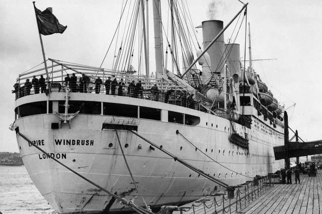 SS Empire Windrush arrives at Tilbury Dock, Essex, in June 1948