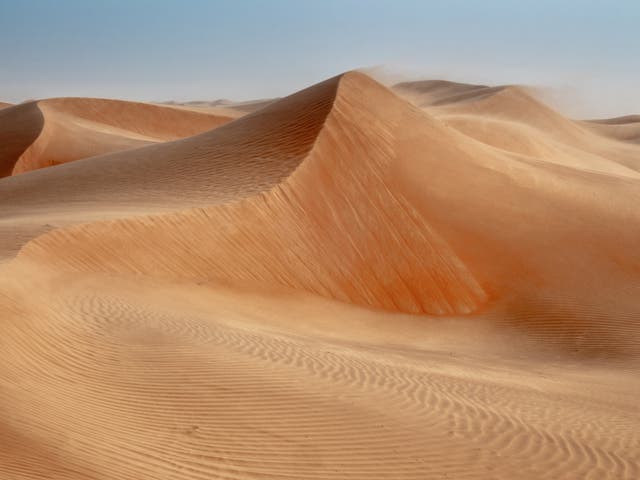 Dunes are only produced when specific conditions occur