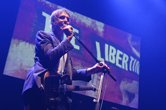 Pete Doherty during The Libertines’ set at Hoping For Palestine