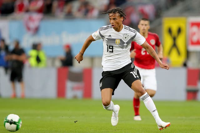 Leroy Sane in action for Germany prior to Monday's squad announcement