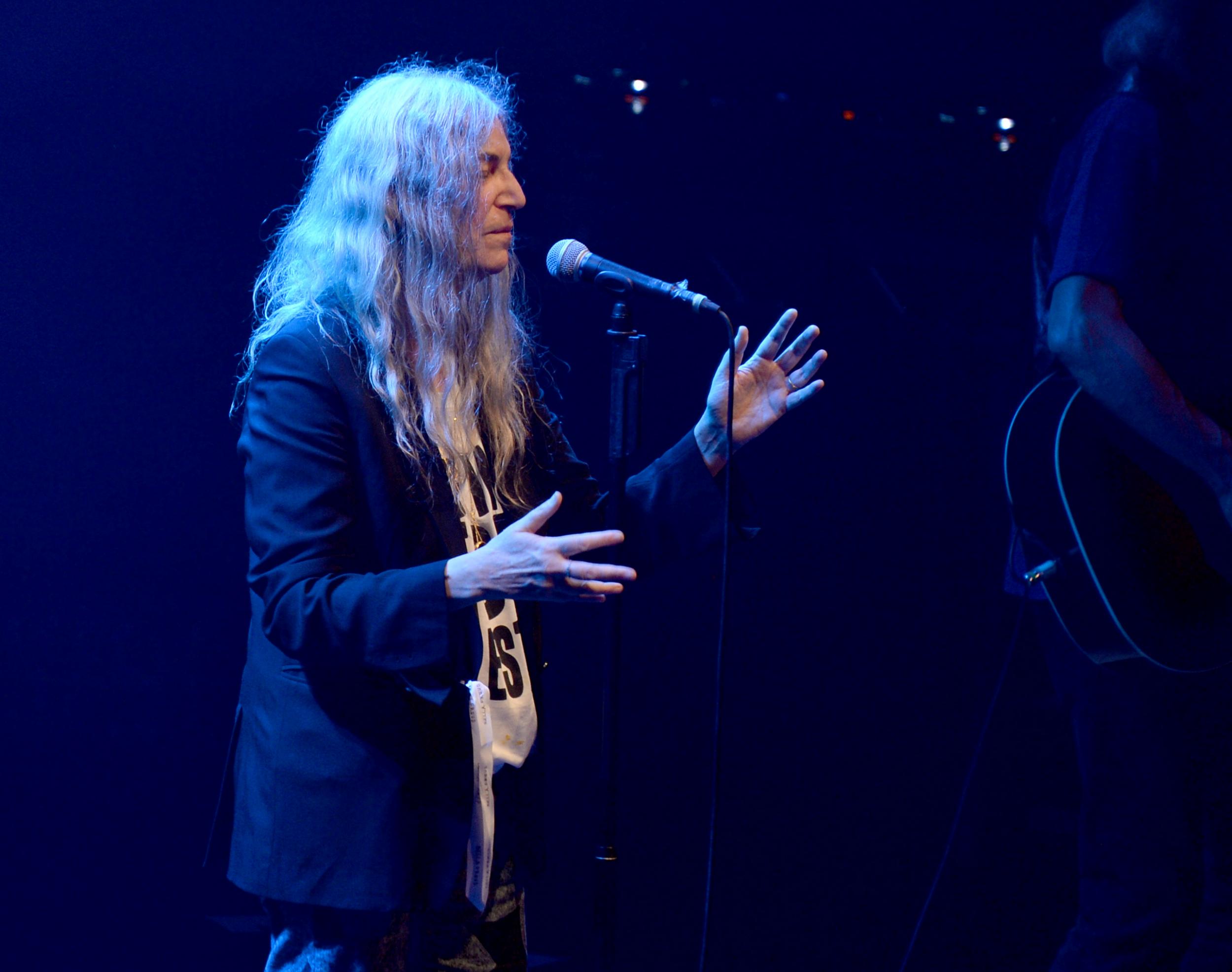Patti Smith performs at Hoping For Palestine’s event in London