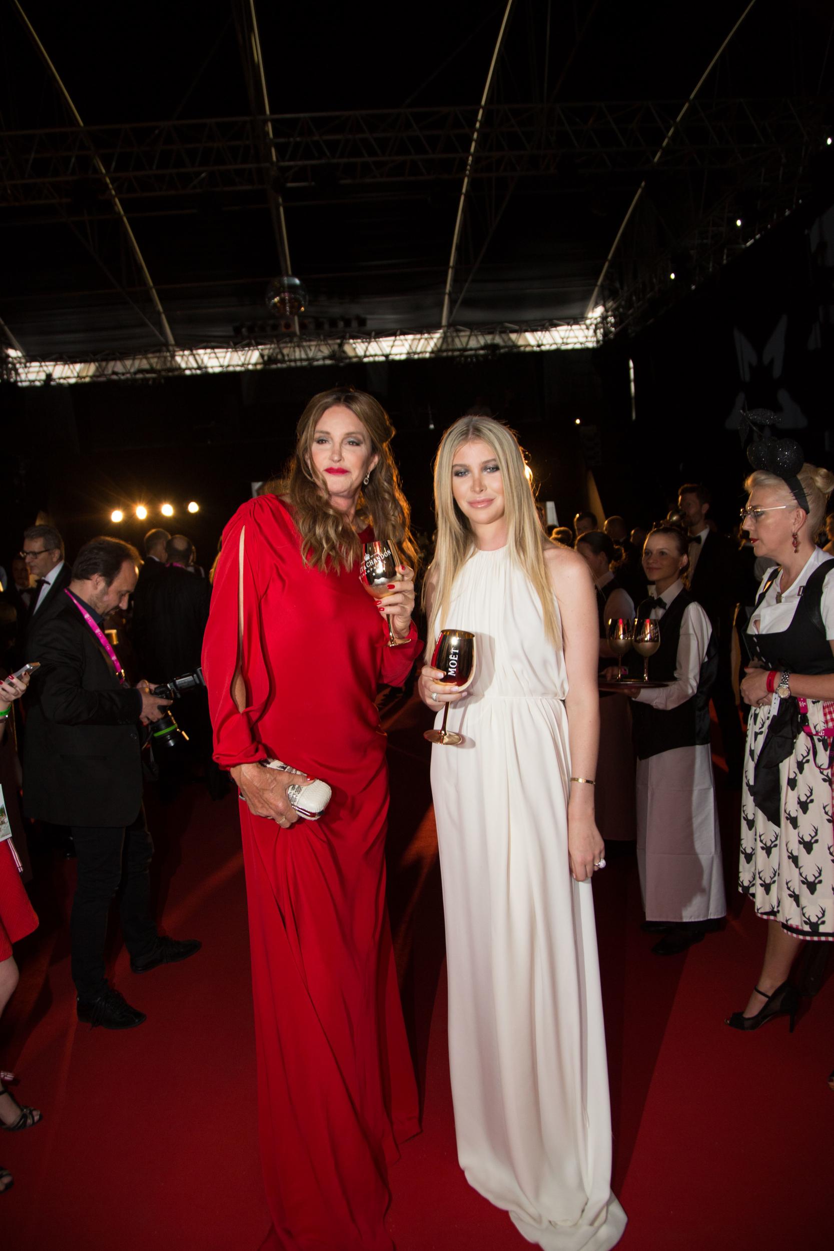Caitlyn Jenner and Sophia Hutchins attend the Life Ball. Credit: Life Ball/ Juergen Hammerschmied