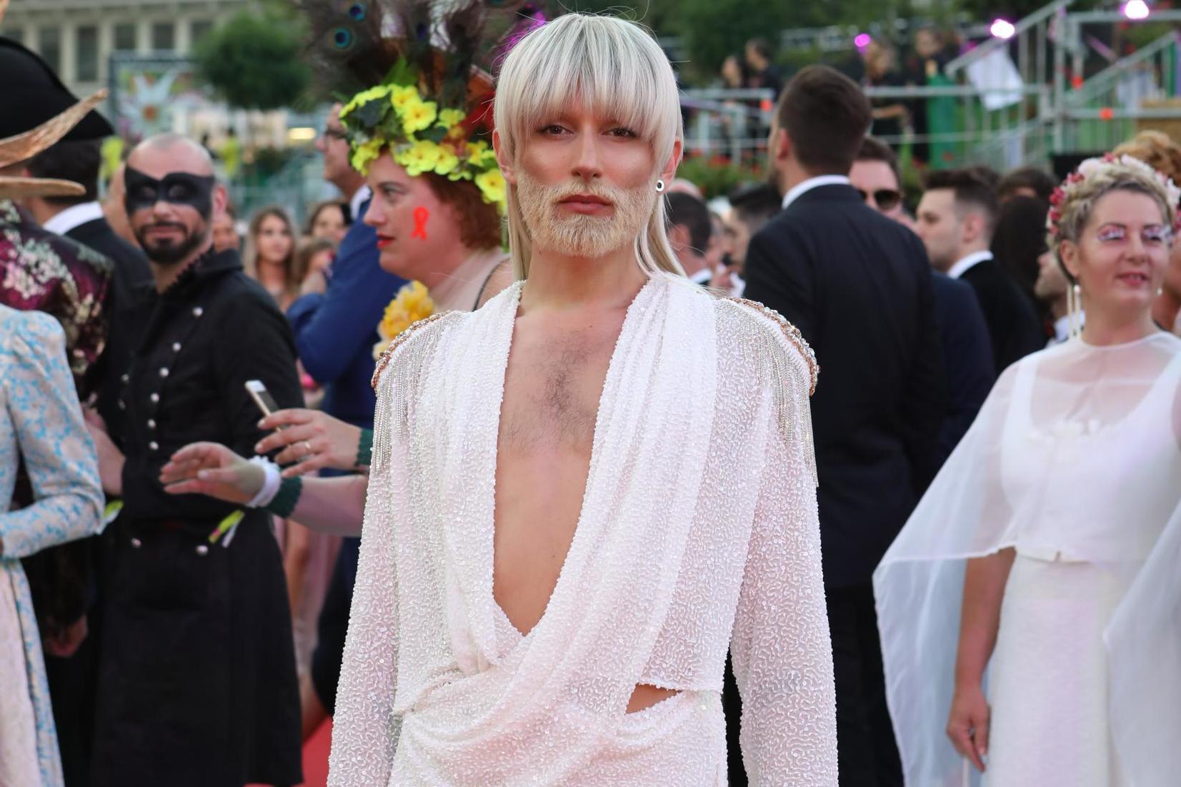 Conchita Wurst on the red carpet at the Life Ball. Credit: Life Ball/ C. Stephan Bruckler
