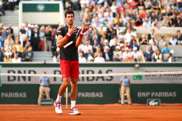 Novak Djokovic struggled to cope with his Italian opponent
