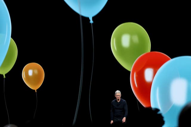 Apple CEO Tim Cook speaks during the 2018 Apple Worldwide Developer Conference (WWDC) at the San Jose Convention Center on June 4, 2018 in San Jose, California