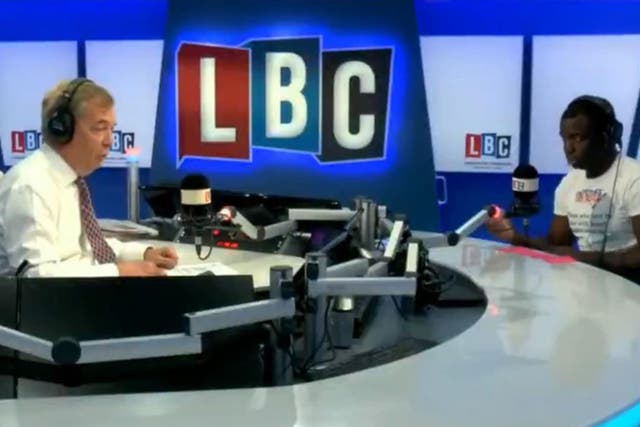 I got Nigel Farage to contradict his claims about EU immigration after calling his show, and in February I debated him live in the studio