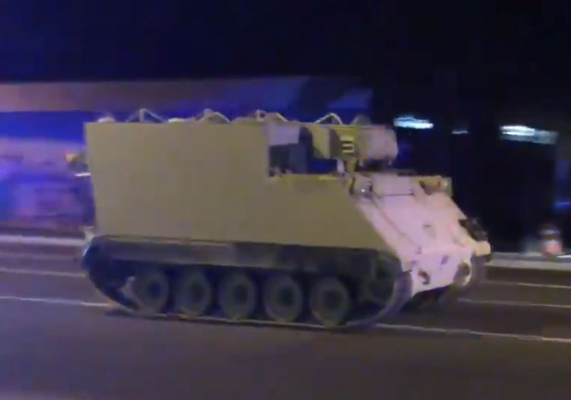 A soldier stole an armoured vehicle from an Army National Guard base in Virginia