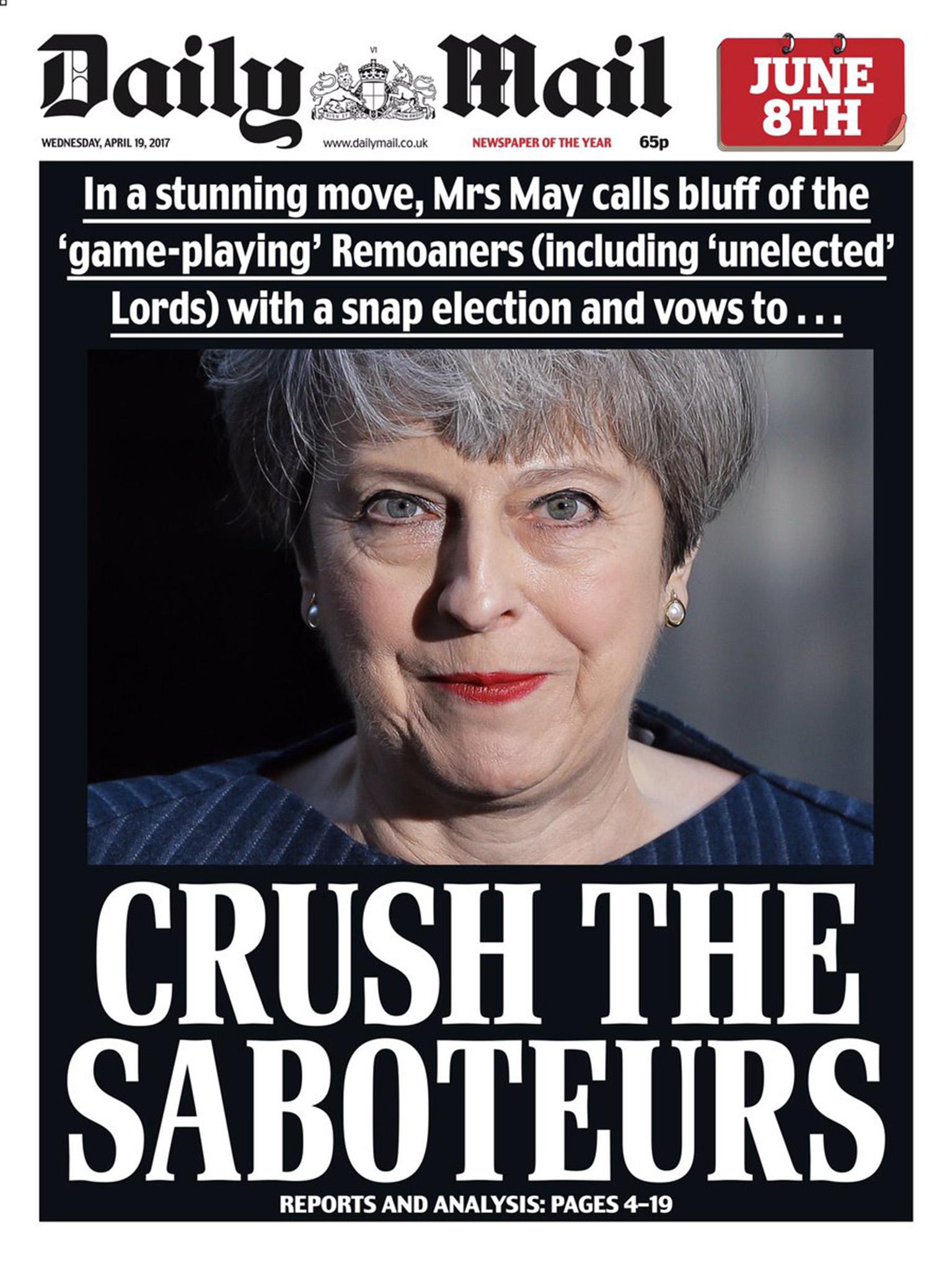 Daily Mail, April 19 2017