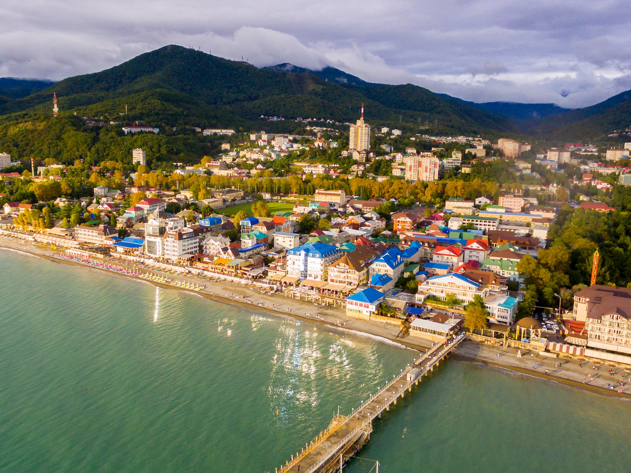 The shoreline in Sochi is a far cry from the Caribbean (Getty)