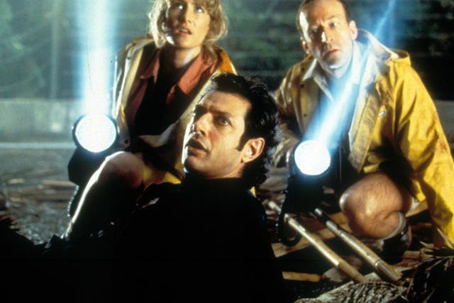Jeff Goldblum with Laura Dern and Bob Peck in Jurassic Park
