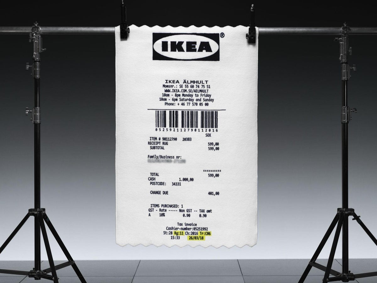 Ikea releases shopping receipt rug as part of Virgil Abloh collection, The  Independent