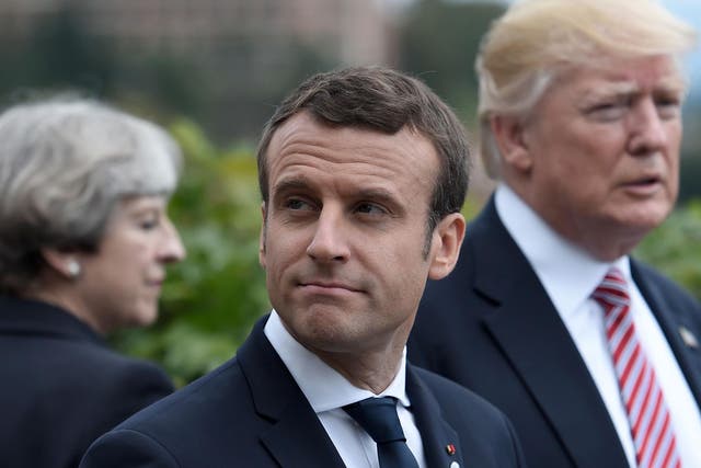 French president Emmanuel Macron has called on other members of the group to stand up against the United States’ position on trade tariffs 