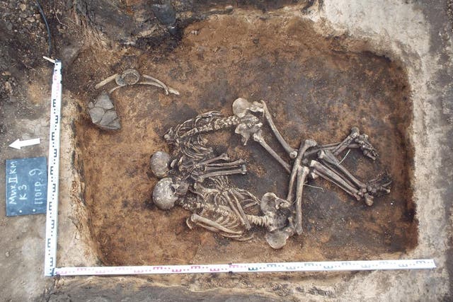 Skeletons from a double grave in the Samara region contained DNA evidence of an early form of bubonic plague