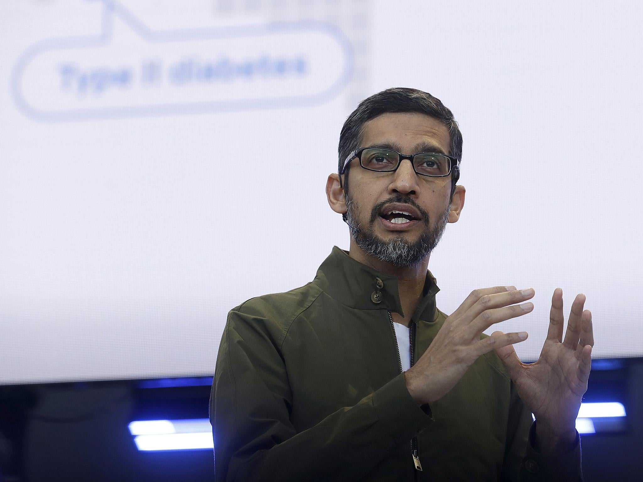 Google CEO Sundar Pichai announced new ethical guidelines at the company's I/O conference in California