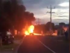 Plane crashes into residential street in Melbourne leaving one dead