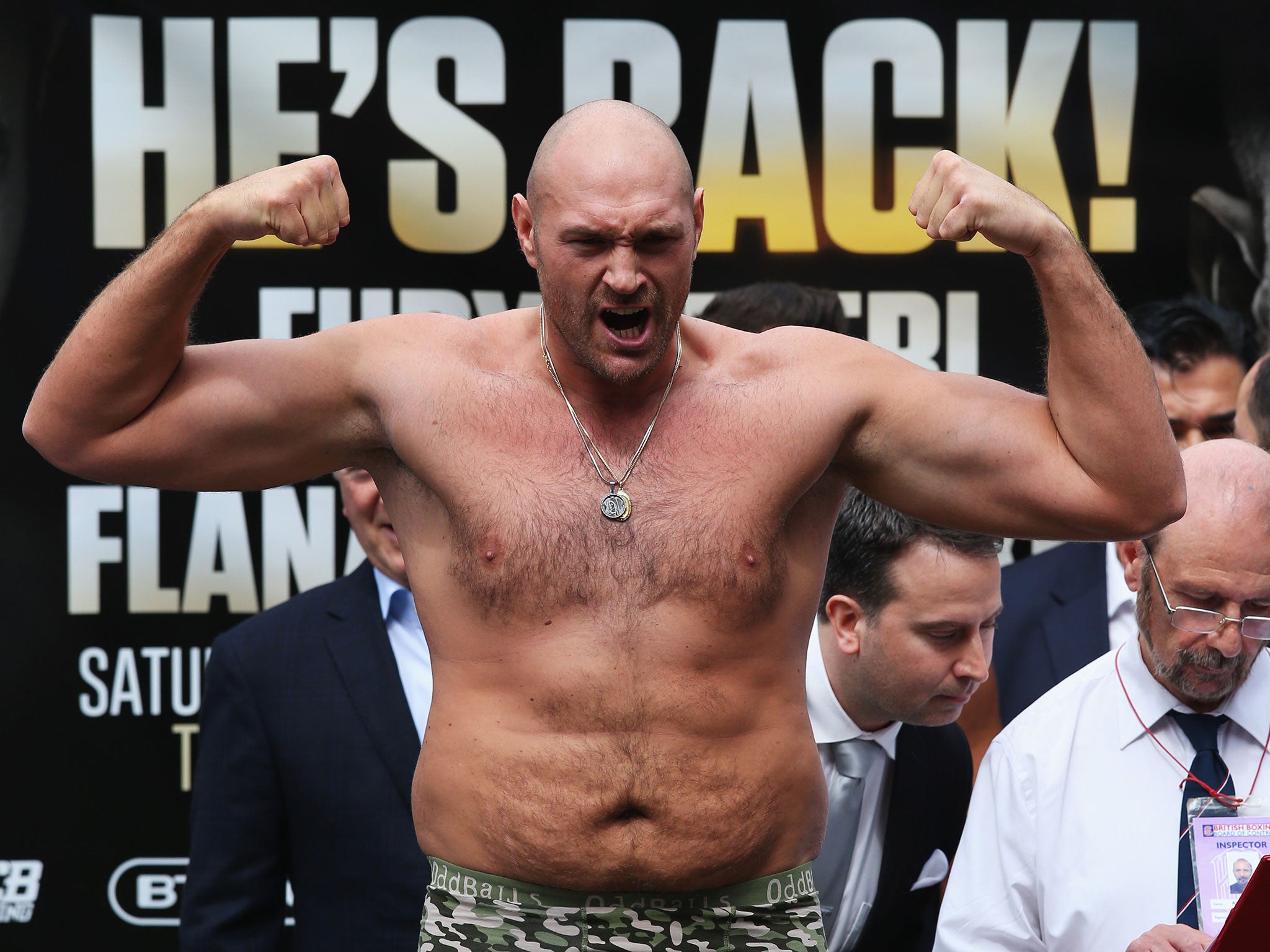 Fury has shifted a staggering 112lbs during his 26-week camp