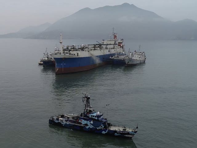 The vessel has been fined and stopped from leaving Peruvian waters