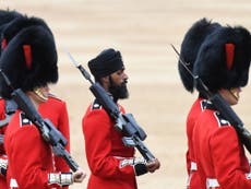 Sikh guardsman becomes first to wear turban during Trooping the Colour