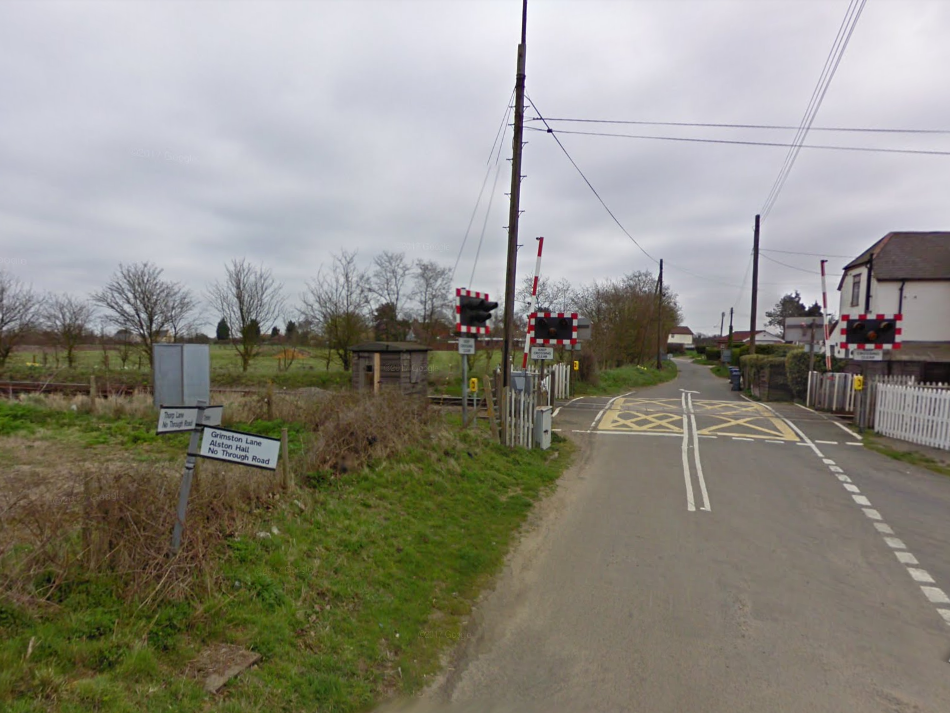 A level crossing on Thorpe Lane in Trimley St Martin, Suffolk