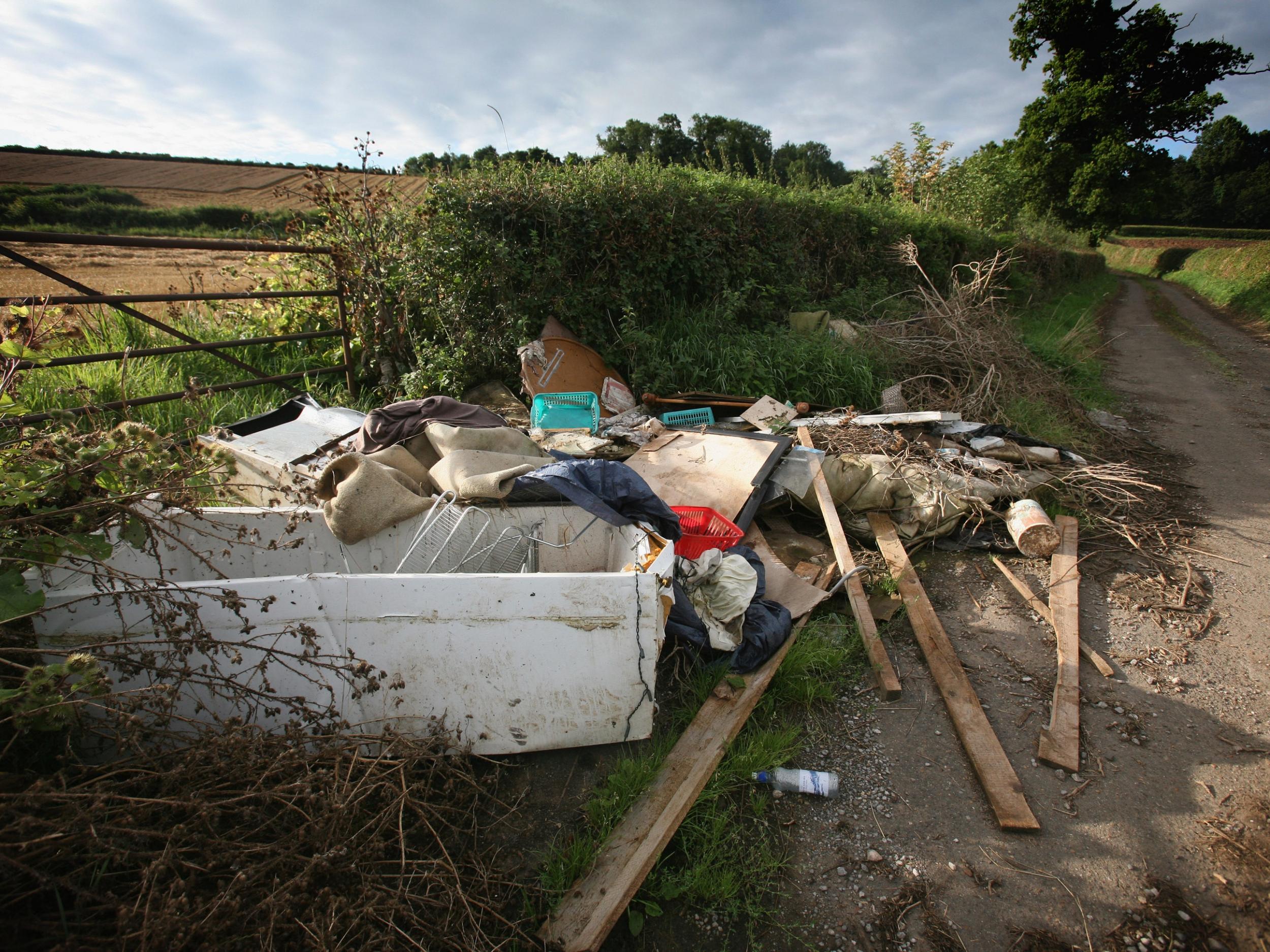 Fly-tippers cause a nuisance to residents, especially in rural areas